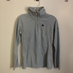 Dallas Cowboys Columbia Women's Half Zip Fleece Long Sleeve Gray Size XS